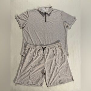 NWOT: 2PC Short Set Size 4X gray and lilac (please read description carefully)